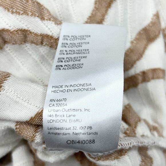 Free People Sand Dunes Cream And Tan Tank Size Small Stretchy Boho - Picture 10 of 10